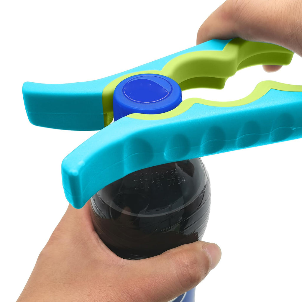 Otstar Jar Opener Bottle Opener and Can Opener for Weak hands, Seniors with Arthritis and Anyone with Low Strength, Mutil Jar Opener Get Lids Off Easily (Blue and Grey)