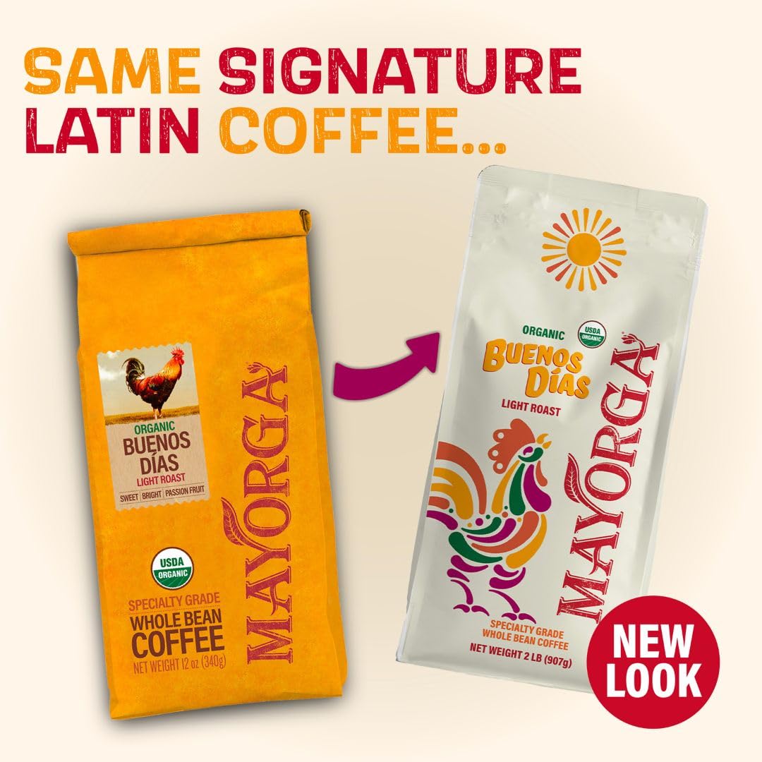 Mayorga Organic Coffee 2lb Cafe Cubano Roast - Dark Roast Whole Bean Specialty Grade Coffee, 100% Arabica, Slow Roasted, Bold and Smooth Flavor with Low Acidity - USDA Organic, Non-GMO, Kosher