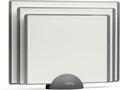 SMIRLY Plastic Cutting Board Set with Holder 3 Pieces, Non-Slip Dishwasher Safe Chopping Boards for Kitchen, Grey & White