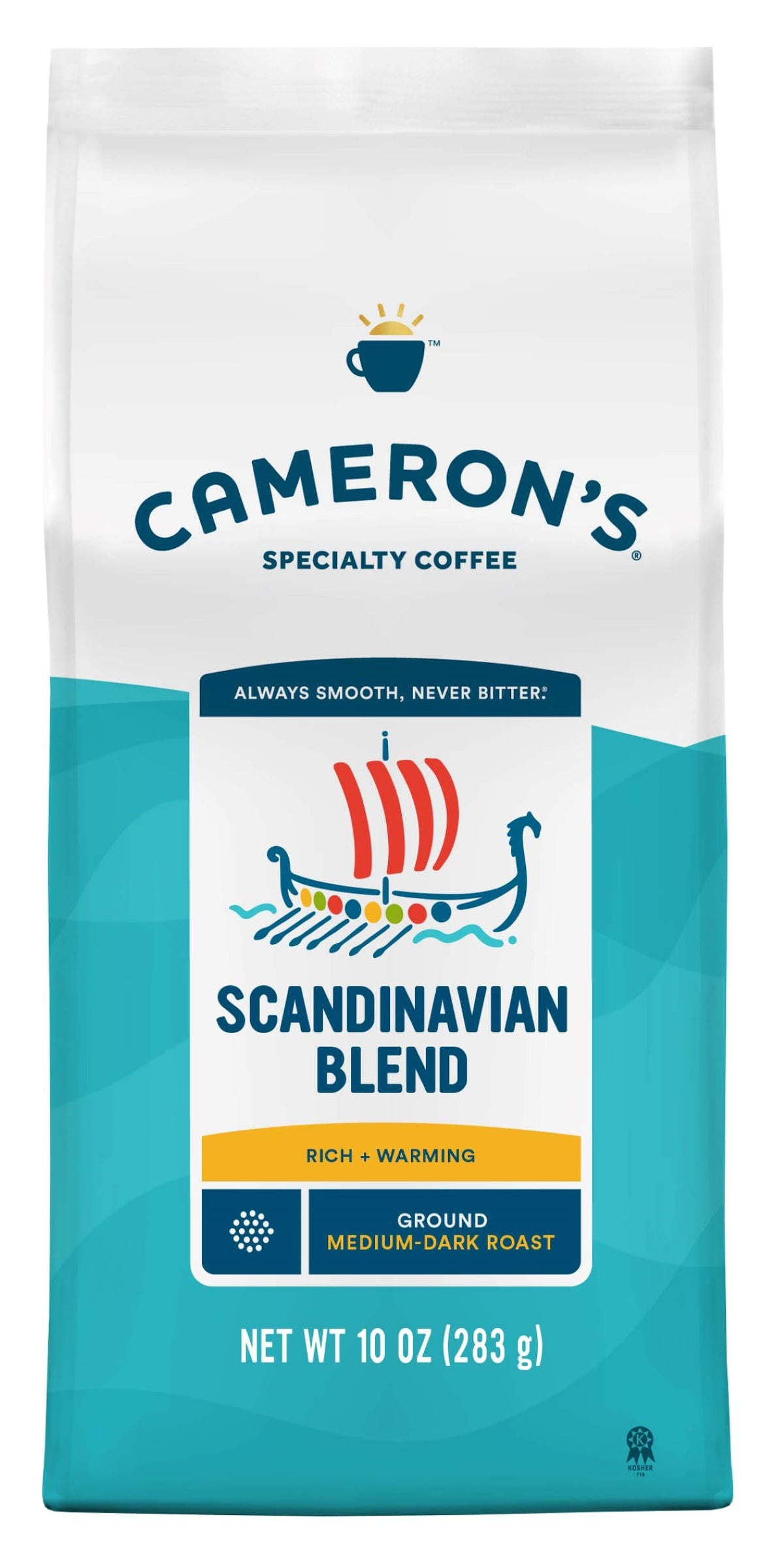 Cameron's Coffee Roasted Ground Coffee Bag, Dark Chocolate Mocha, Smooth Flavored Coffee, Sustainable, Small-batch Roasted, 28 Ounce (Pack of 1)