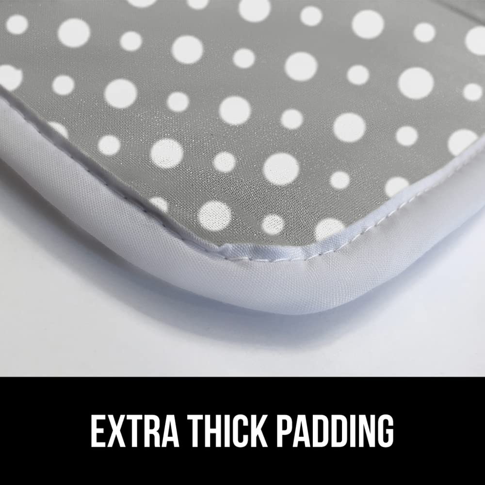 GORILLA GRIP The Original Ironing Board Cover and Pad, Silicone Coating, Thick Scorch Resistant Padding, Heavy Duty Iron Covers Standard Boards, Hook and Loop Fastener Strap, Silver, 15x54