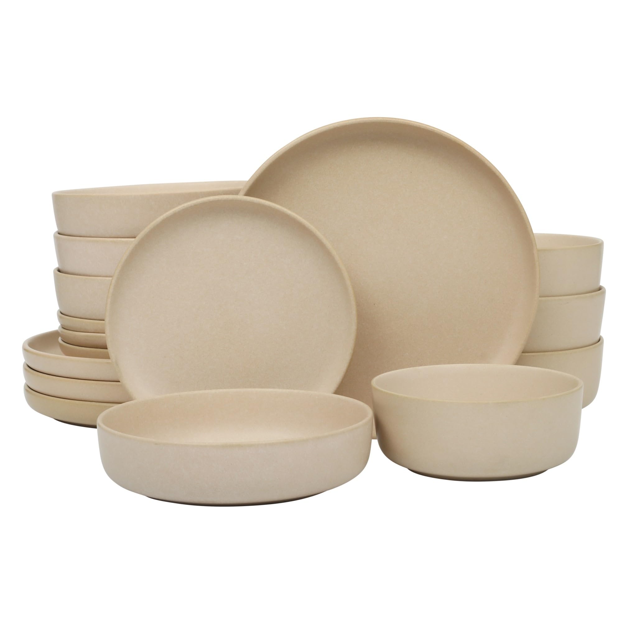 Gibson Elite Soho Lounge Square 16-Piece Dinnerware Set, Service for 4, Reactive Glaze Stoneware Plates and Bowls, Modern Dishes, Microwave & Dishwasher Safe – Red and Black
