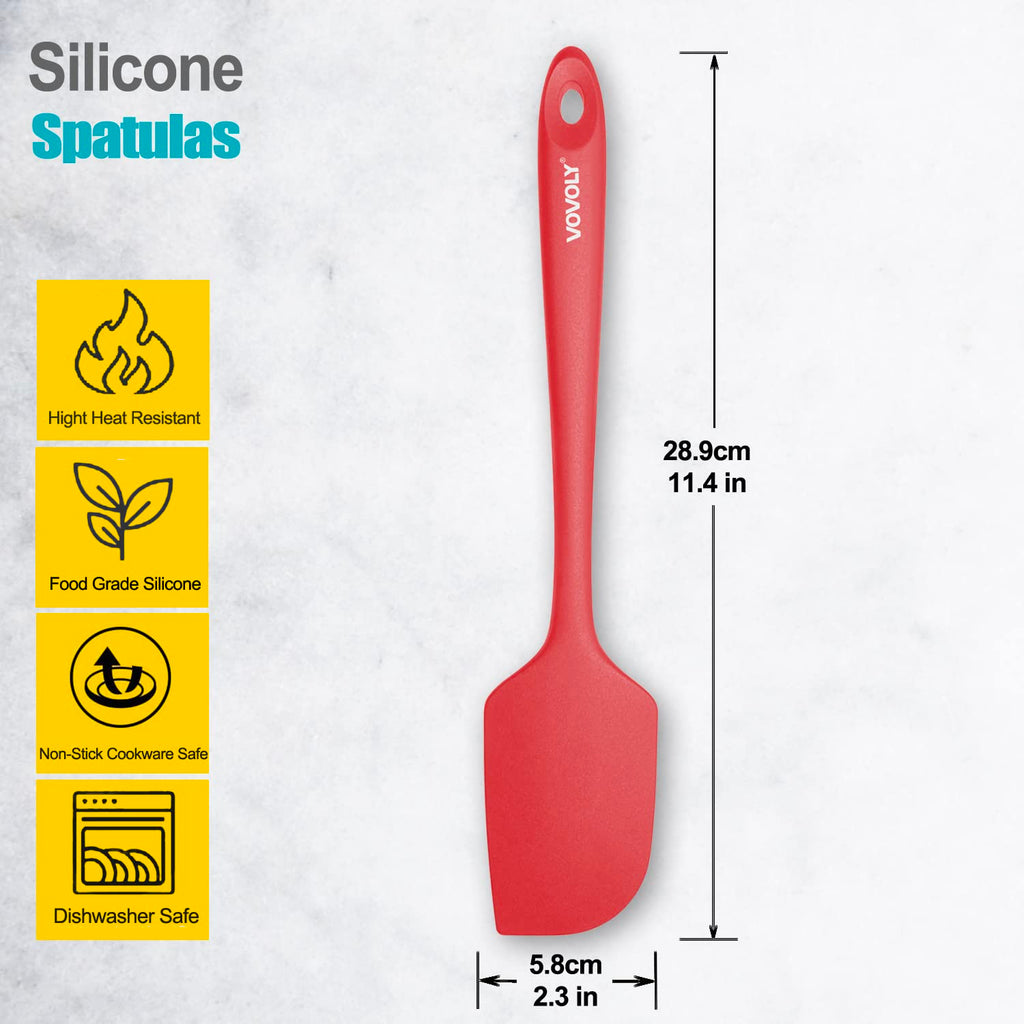 3 Pack Large Silicone Spatula for Kitchen,600°F Heat resistant Rubber Spatulas for Baking,Cooking, Scraping,and Mixing,Non Stick Kitchen Utensils, BPA Free, 11.2 IN, Khaki