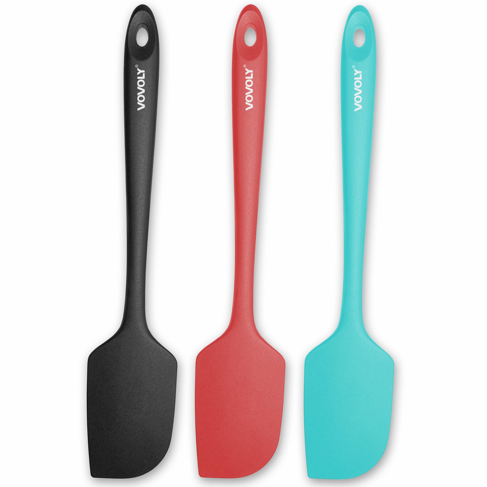 3 Pack Large Silicone Spatula for Kitchen,600°F Heat resistant Rubber Spatulas for Baking,Cooking, Scraping,and Mixing,Non Stick Kitchen Utensils, BPA Free, 11.2 IN, Khaki