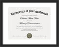upsimples 11x14 Diploma Frame with Clear Plexiglass, Displays 8.5 x 11 Certificate Frame with Mat or 11x14 Picture Frame without Mat for Document Degree, Black, 1 Pack