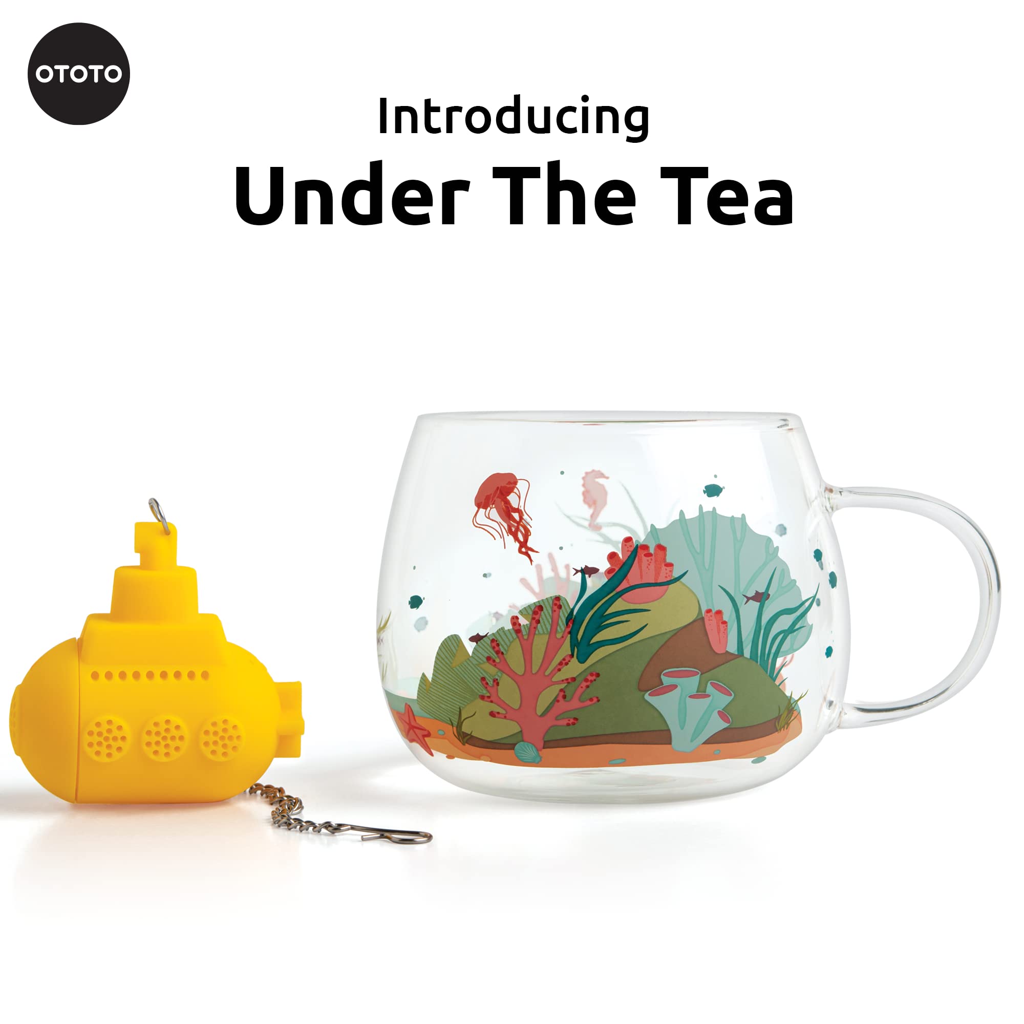 Cute Tea Infuser by OTOTO - Loose Leaf Tea Steeper, Tea Accessories, Tea Diffusers, Tea Infuser for Loose Leaf Tea, Tea Strainers, Cute Gifts, Tea Gift Set, Kitchen Gifts, Cooking Gadgets