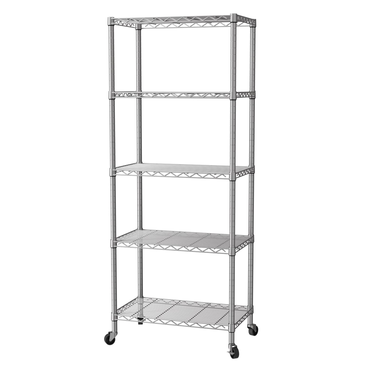 SINGAYE 3 Small Shelves Storage Shelf Wire Shelving Unit Metal Shelf Adjustable Organizers Storage Shelving with Wheels for Bathroom Laundry Room Kitchen Pantry11.5”D x 17.5”W x 30.5”H White