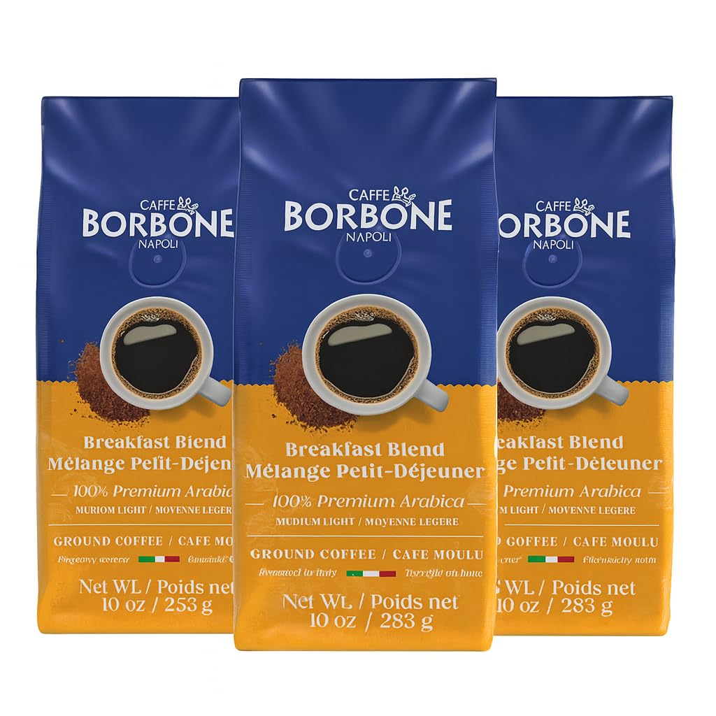 Caffè Borbone Ground Coffee, Crema Classica, Premium Coffee Blend, Full-Bodied, Balanced, Creamy and Smooth Taste, Made in Italy - 8.8 ounce (Pack of 4)