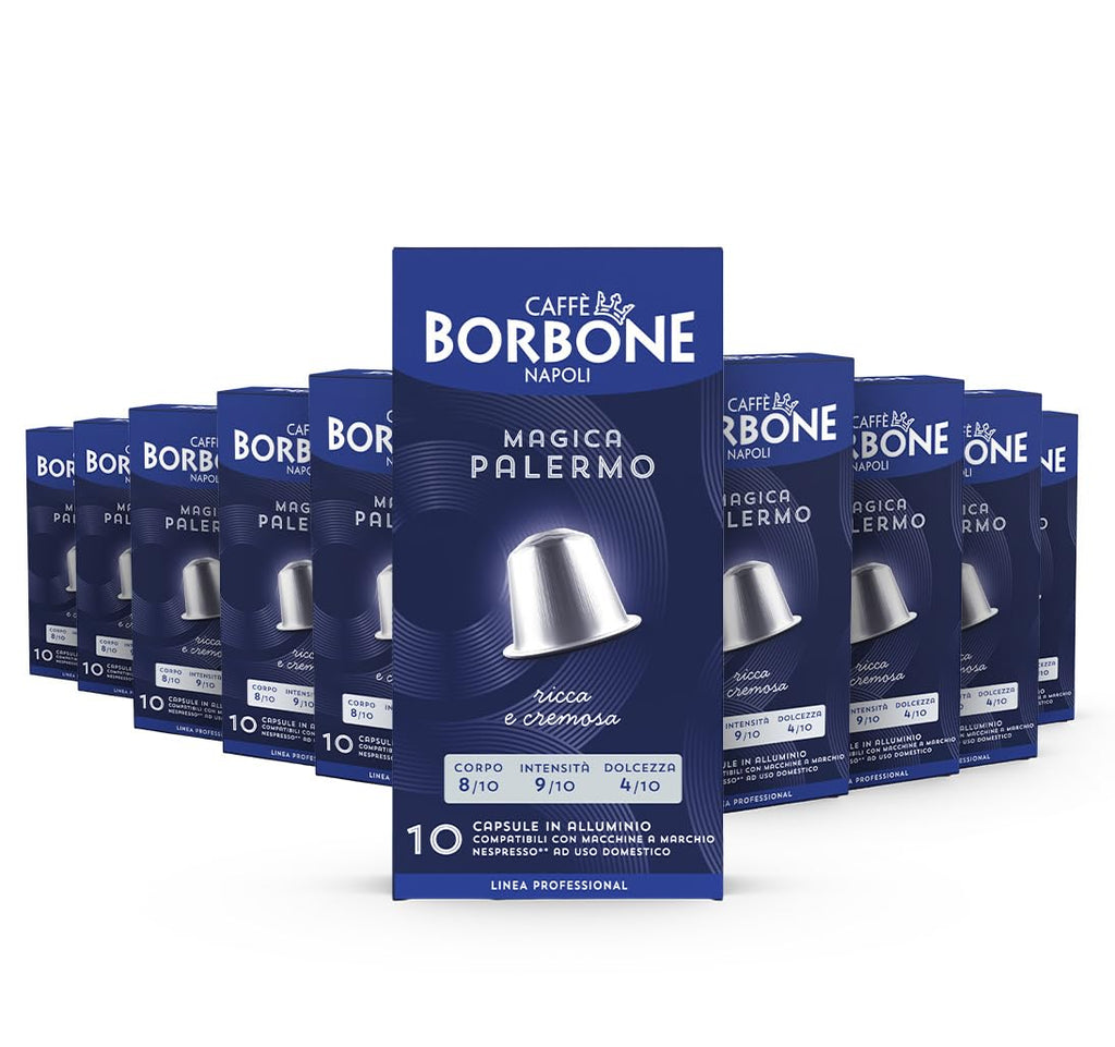Caffè Borbone Espresso Intenso Aluminum Capsules Compatible with Nespresso Original Machines, Dark Roast, 100 Count