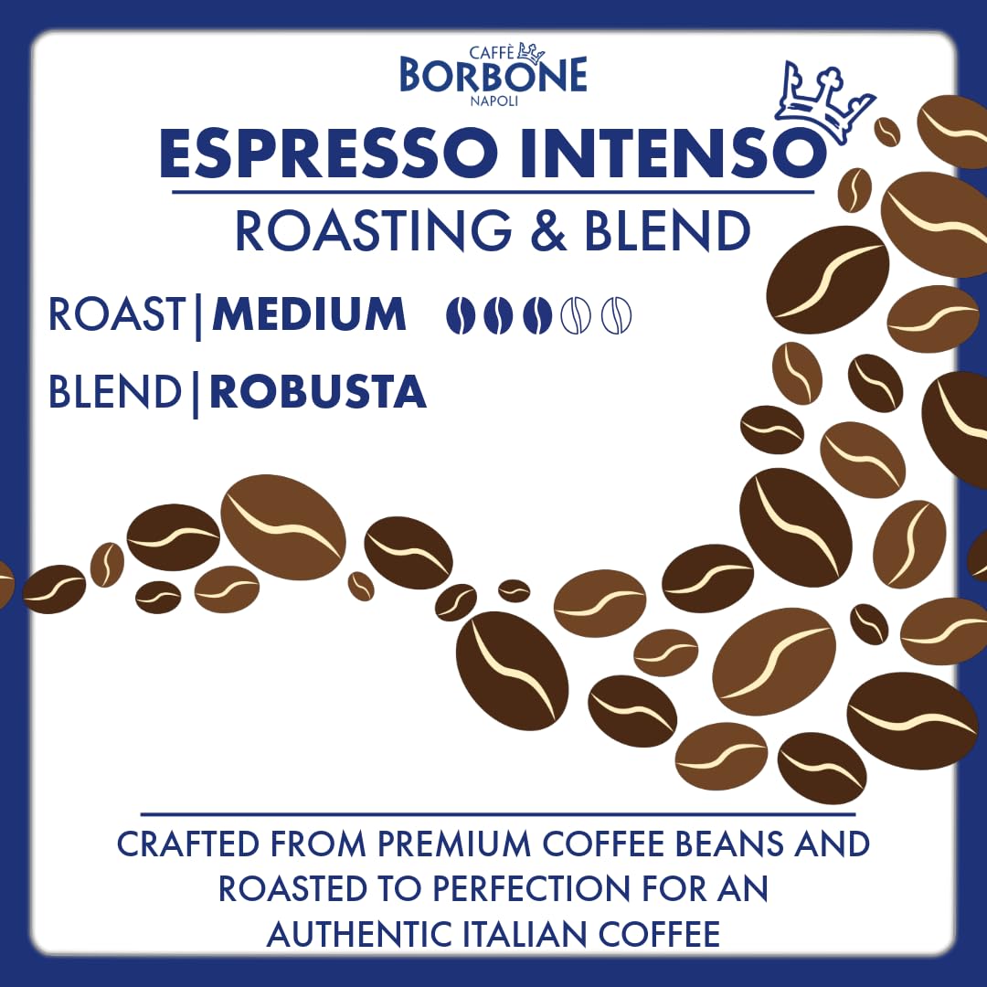 Caffè Borbone Crema Superiore Whole Bean Coffee, Arabica and Robusta Blend, Medium Roast, 2.2 lb Bag (Pack of 1)
