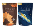 RYZE SUPERFOODS Day + Night Bundle with Mushroom Coffee and RYZE Hot Cocoa, USDA Organic Mushroom Coffee with 6 Adaptogenic Mushrooms & MCT Oil, Hot Cocoa Keto Sleep Aid with Melatonin, 30+20 s