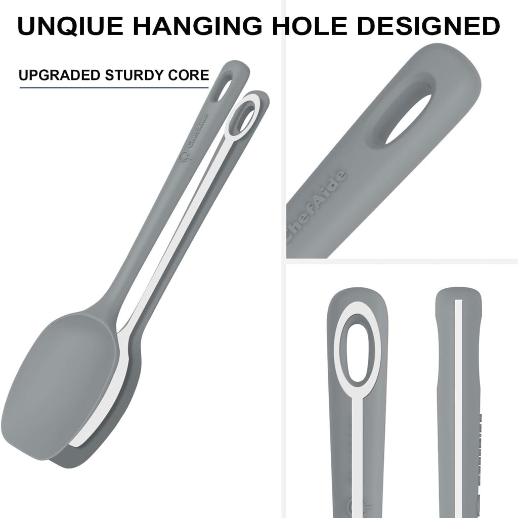ChefAide 5 Pieces Silicone Spatulas Set, Heat Resistant Rubber Spatula
