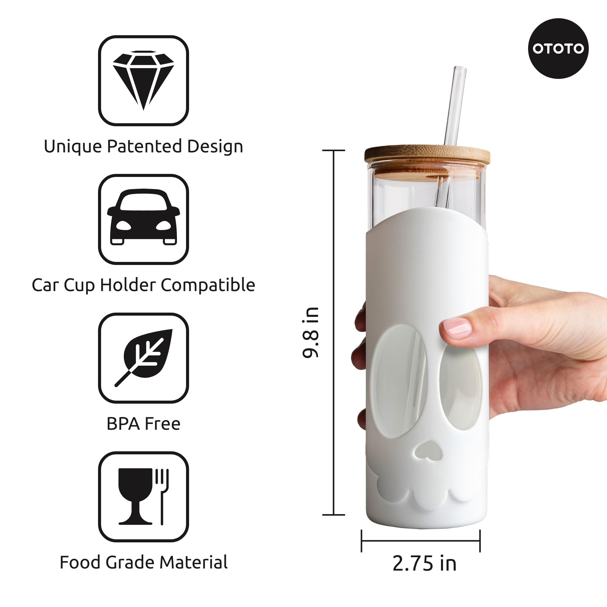 OTOTO Spooky Bootle - Halloween, Halloween Tumbler, Accessories, Insulated Water Bottle, Stainless Steel, Cute Water Bottle, Leak Proof Water Bottles, Spooky, Witchy, Goth Gifts, 18oz.