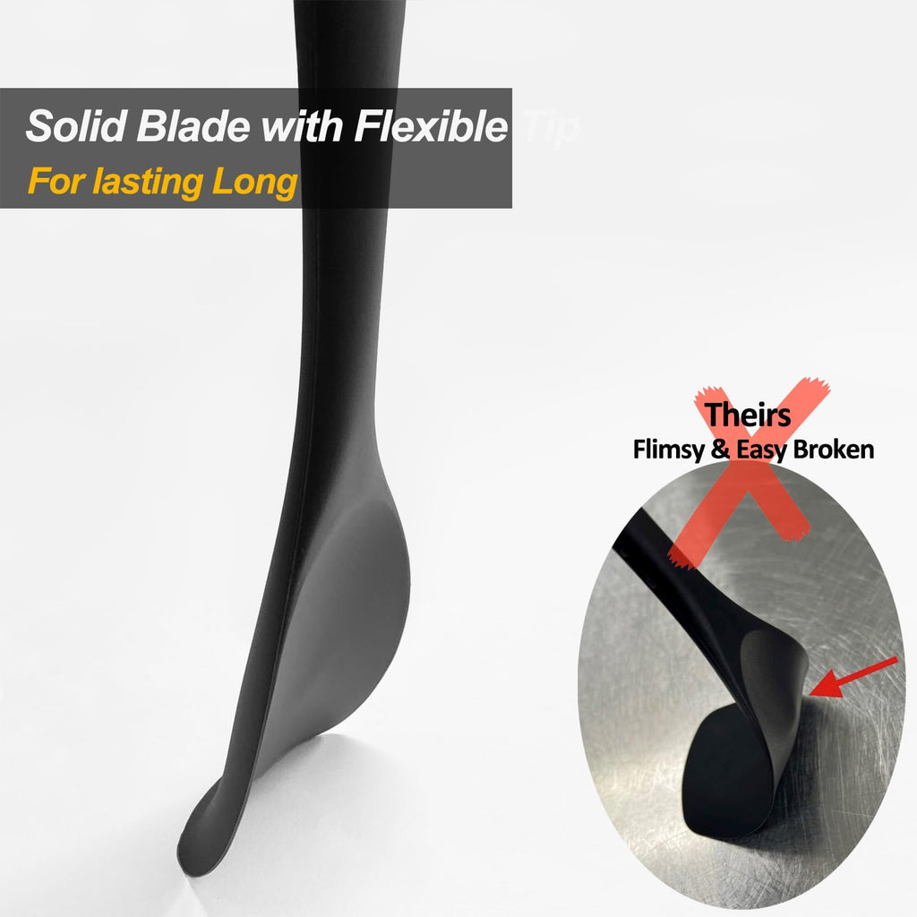 Upgrade Silicone Spatula Spoon Set,VOVOLY Heat Resistant Rubber Spoonula, Seamless Non-Stick Flexible Scrapers for Baking Mixing Tool,3 Pack,
