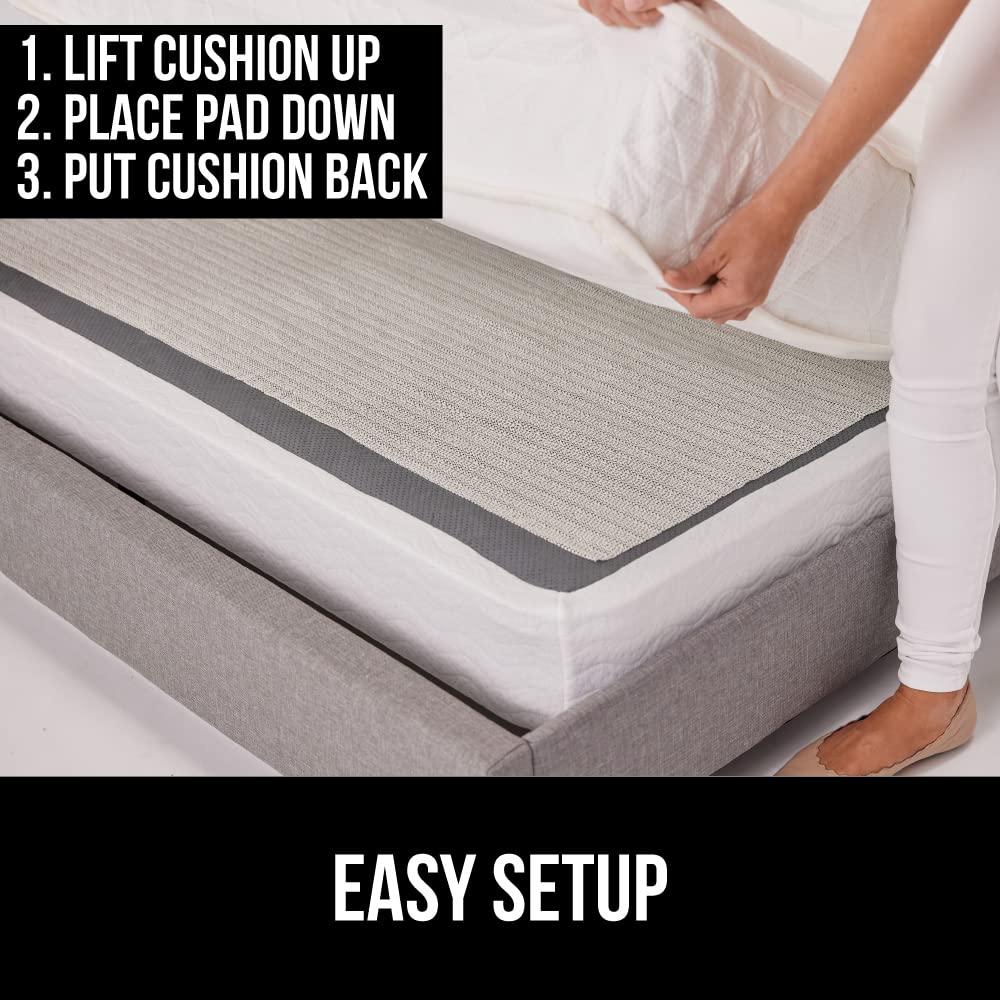 GORILLA GRIP Non Slip Mattress Gripper, Prevents Mattresses from Sliding and Holds Bed in Place, Pad Grips Beds, Sofa, Couch, Chair Cushions and Helps Keep Topper from Slipping, Easy Trim Pads, Queen