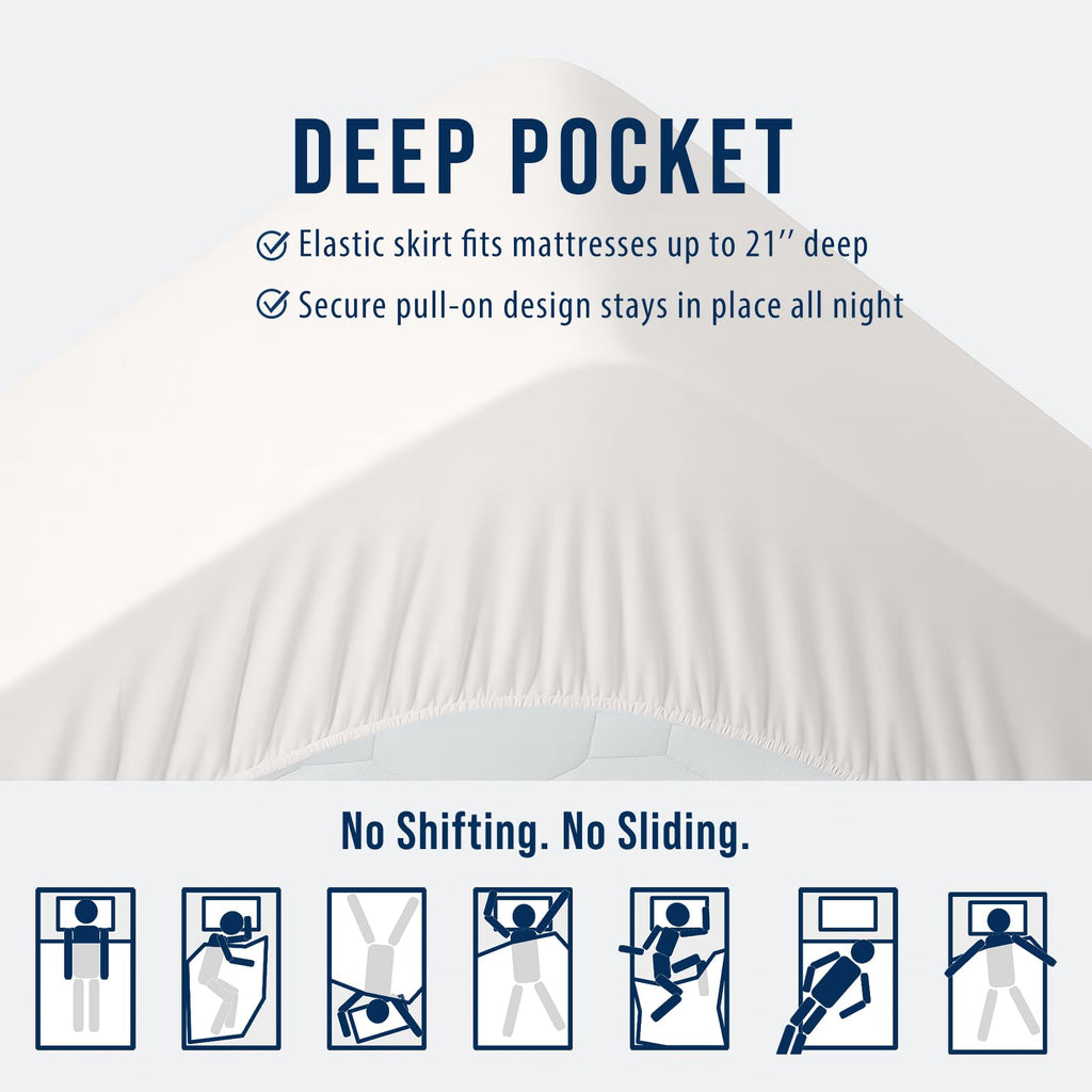 OLANLY Queen Quilted Fitted Mattress Pad – Soft Pillow Top Mattress Topper, Down Alternative Fill, Cooling Comfort Breathable Mattress Cover, Machine Washable Deep Pocket Mattress Protector, White