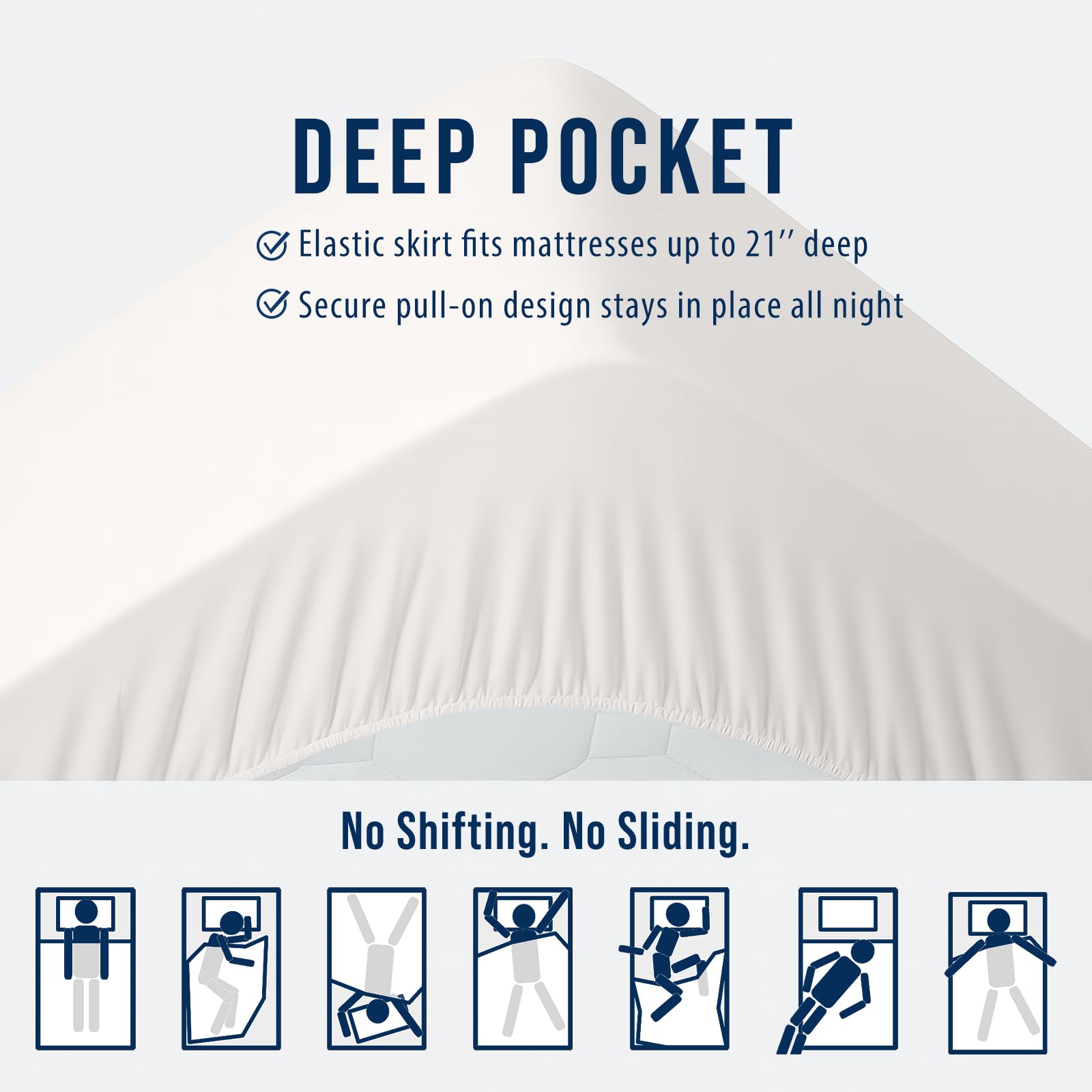OLANLY Queen Quilted Fitted Mattress Pad – Soft Pillow Top Mattress Topper, Down Alternative Fill, Cooling Comfort Breathable Mattress Cover, Machine Washable Deep Pocket Mattress Protector, White