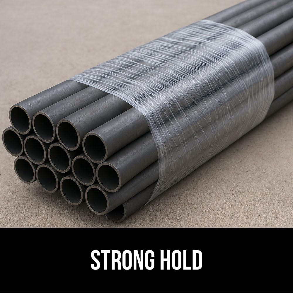 GORILLA GRIP 500% Stretch Film Heavy Duty Plastic, 1000ft Shrink Wrap Roll 17" Puncture Resistant, Industrial Strength for Shipping, Pallet Storing, Moving, Packing Furniture Protection 1 Pack Clear