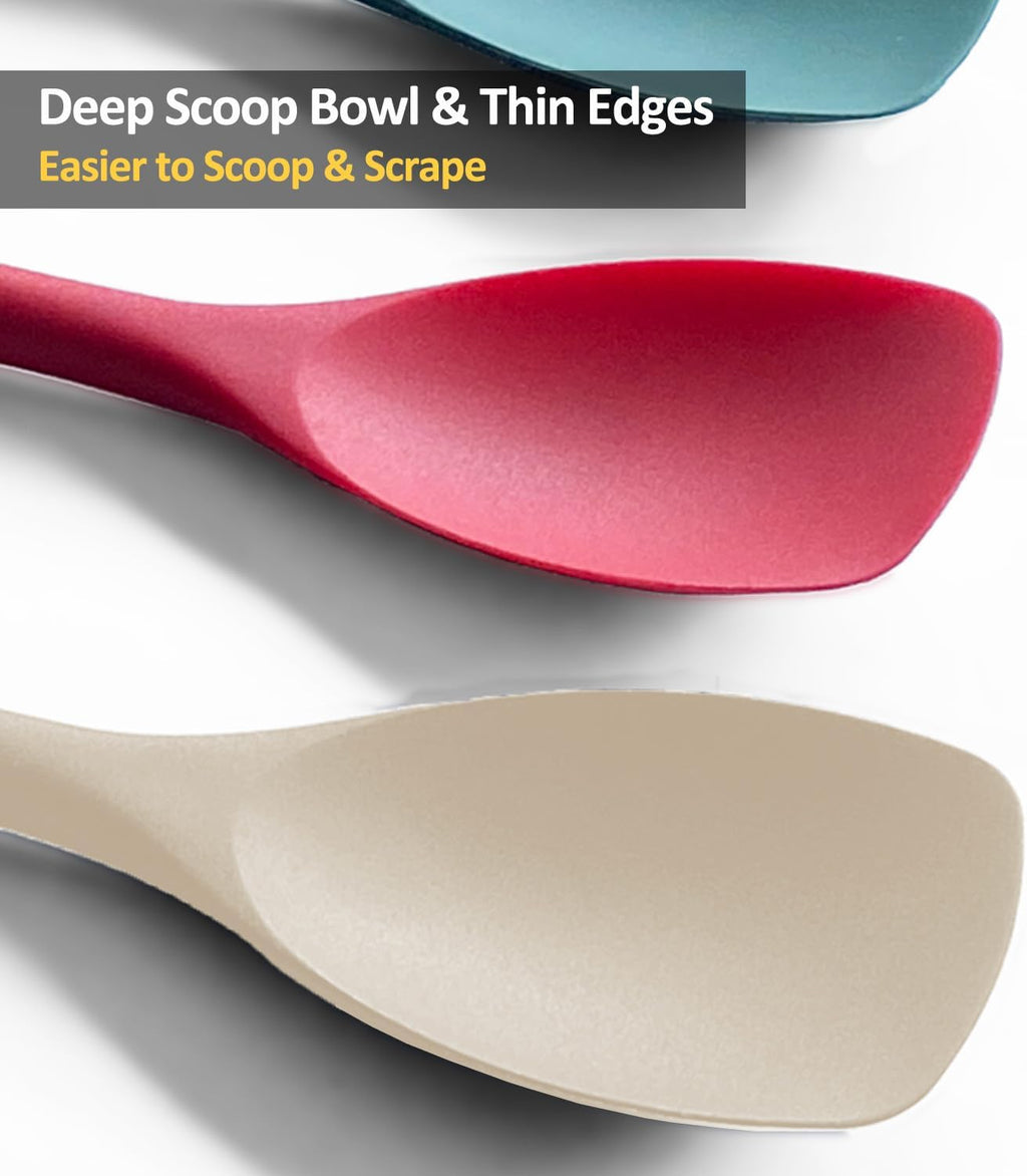 Silicone Spatulas and Scraper Bundle, High Heat Resistant,Great for Baking Cooking