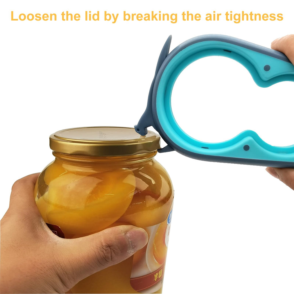 Latest Jar Opener and 5 in 1 Bottle Opener with Rubber Jar gripper Pad Ideal for Seniors with arthritis Weak Hands and Low Strength