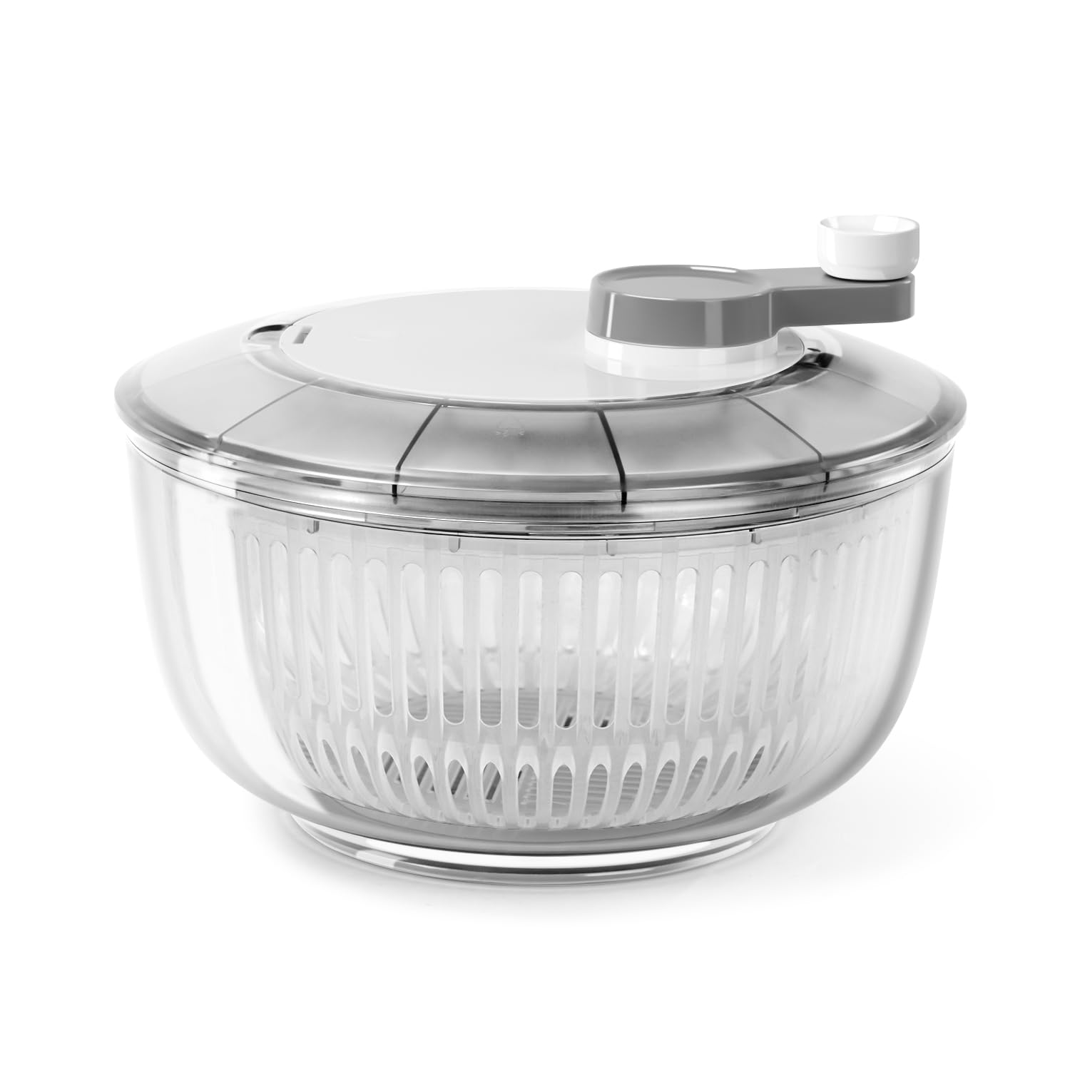 KEOUKE Salad Spinner and Vegetable Chopper Set with 3 Blades, 4.2Qt Large Bowl for Effortless Lettuce Drying, Onion Dicing, and Potato Cutting