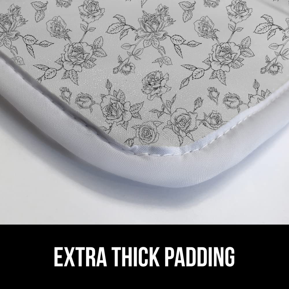 GORILLA GRIP The Original Ironing Board Cover and Pad, Silicone Coating, Thick Scorch Resistant Padding, Heavy Duty Iron Covers Standard Boards, Hook and Loop Fastener Strap, Silver, 15x54