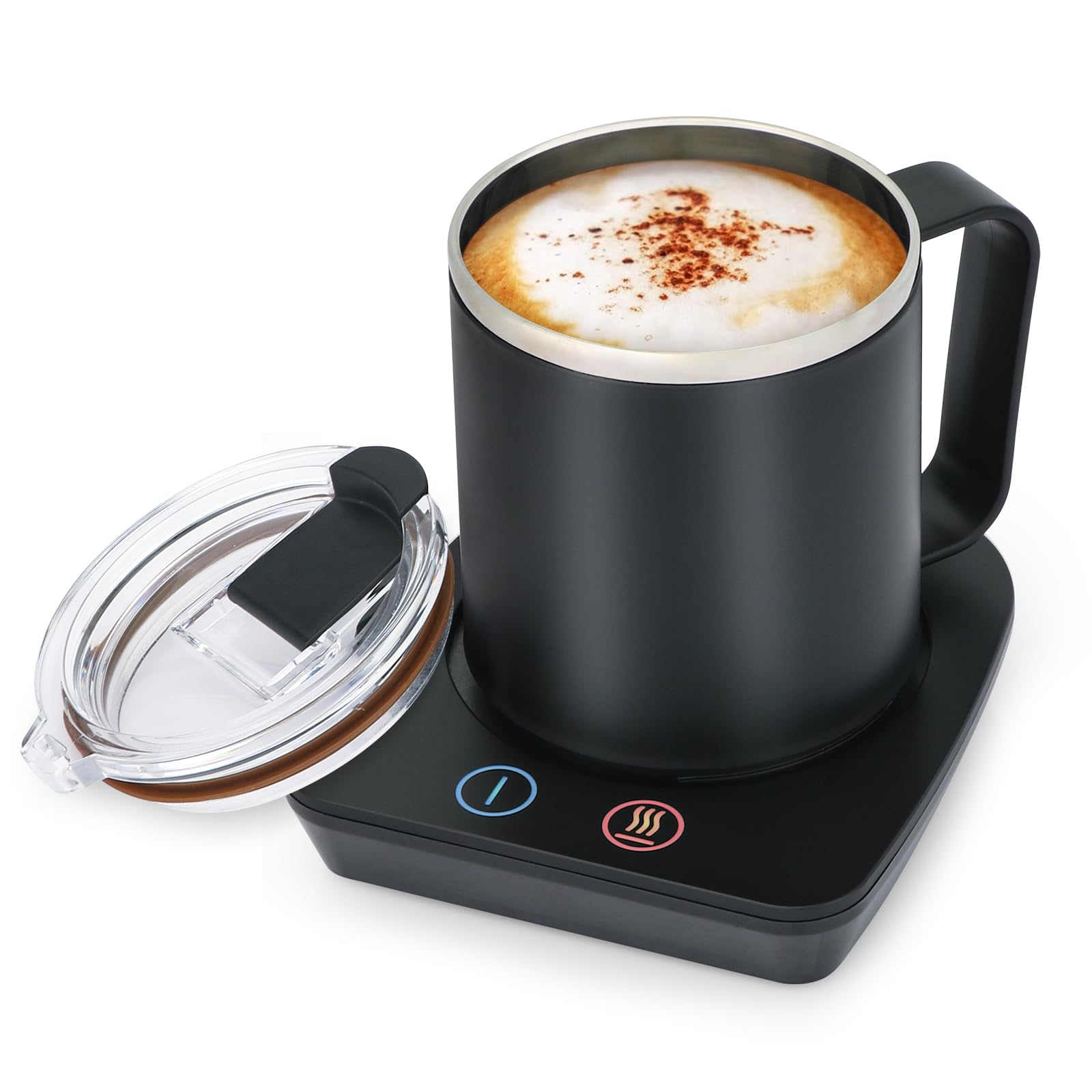 VOBAGA Imitation Wood Grain Coffee Cup Warmer & Mug Warmer for Desk, Electric Coffee Warmer Plate with 3-Temp Settings for Tea, Cocoa, Milk with Auto Shut Off After 4 Hours, Coffee Gifts for Women Men
