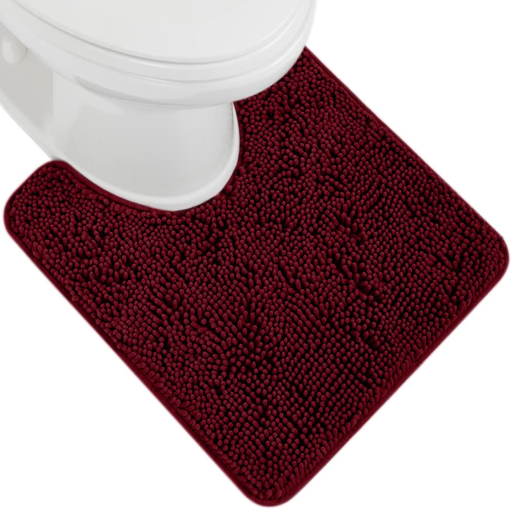 GORILLA GRIP Bath Rug Mat, Thick Soft Absorbent Chenille, Quick Dry Microfiber Mats, Rubber Backing Washable Shower Floor Rugs, US Designed Bathroom Bathmat Home Decor Accessories, 24x17, Grey
