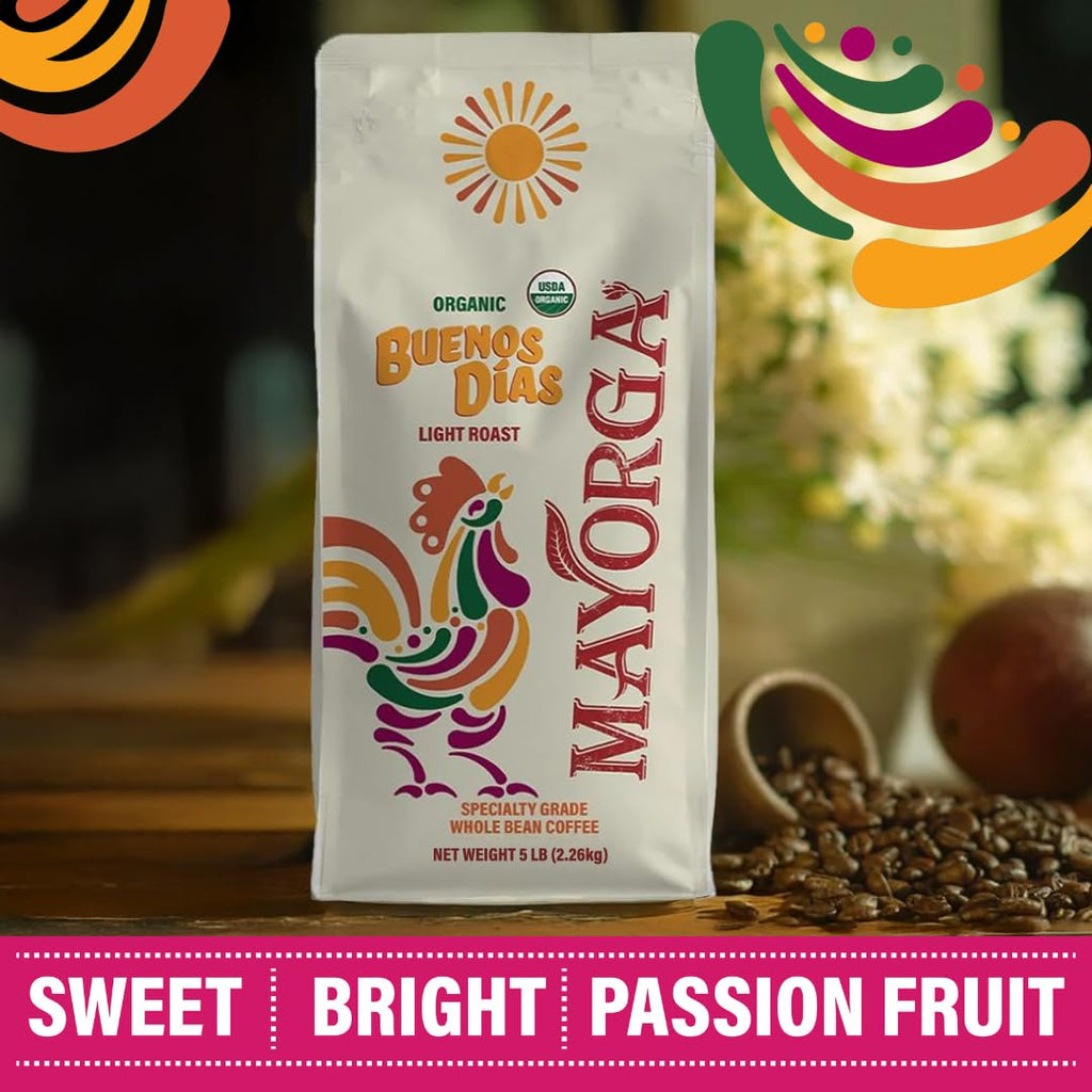 Mayorga Organic Coffee 2lb Cafe Cubano Roast - Dark Roast Whole Bean Specialty Grade Coffee, 100% Arabica, Slow Roasted, Bold and Smooth Flavor with Low Acidity - USDA Organic, Non-GMO, Kosher