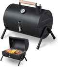 Vasitelan Portable Outdoor Tabletop Charcoal Grill Multi-functional Metal Small BBQ Smoker for Outdoor Hiking Picnic