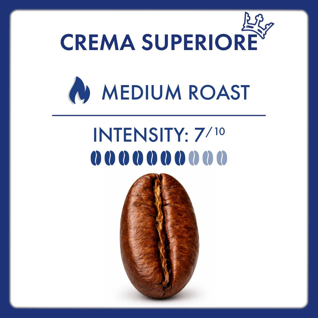 Caffè Borbone Crema Superiore Whole Bean Coffee, Arabica and Robusta Blend, Medium Roast, 2.2 lb Bag (Pack of 1)