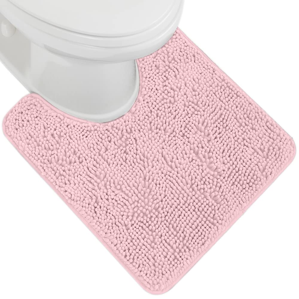 GORILLA GRIP Bath Rug Mat, Thick Soft Absorbent Chenille, Quick Dry Microfiber Mats, Rubber Backing Washable Shower Floor Rugs, US Designed Bathroom Bathmat Home Decor Accessories, 24x17, Grey