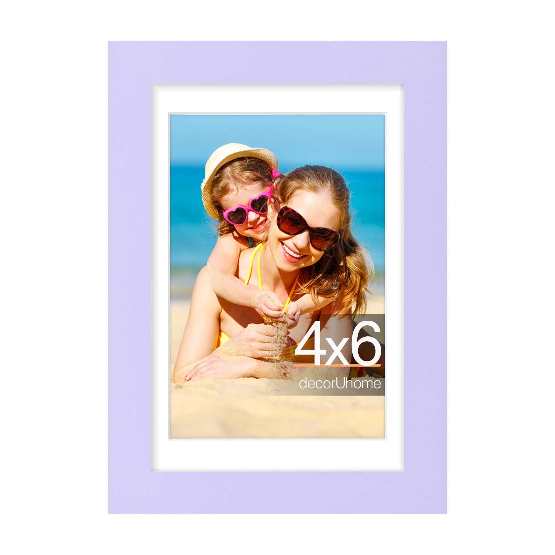 decorUhome 8x10 Picture Frame, Display Pictures 5x7 with Mat or 8x10 without Mat, Wall & Tabletop Display Photo Frame, Black, 1 Pack