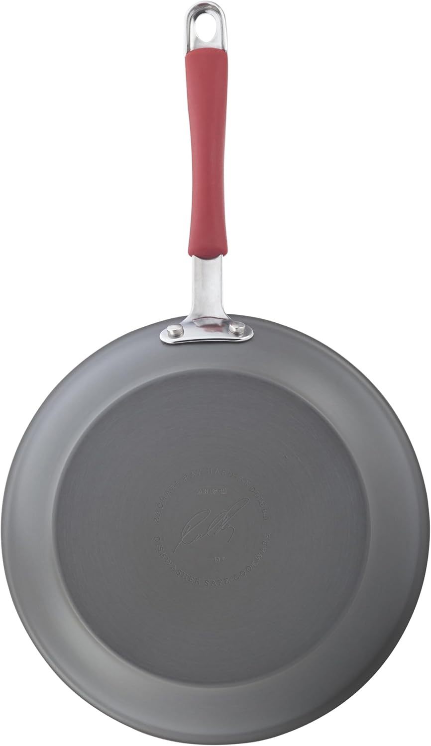 Rachael Ray - 16802 Rachael Ray Cucina Nonstick Cookware Pots and Pans Set, 12 Piece, Sea Salt Gray