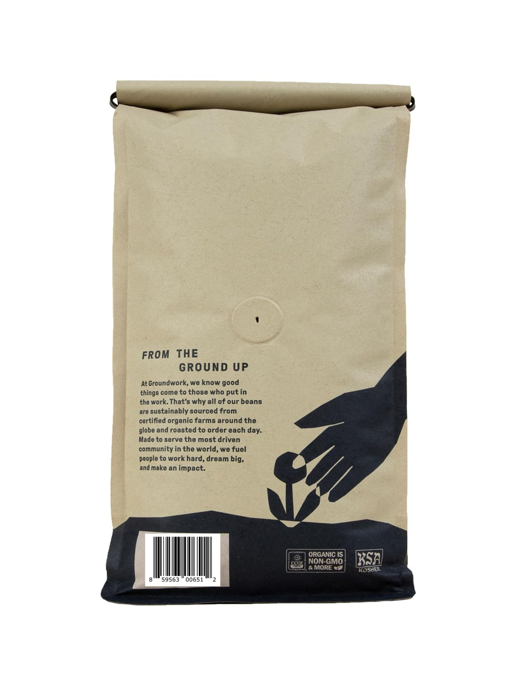 GROUNDWORK Ethiopia Heirloom Blend - Whole Bean Coffee Light Roast - USDA Organic Single Origin Coffee - 12oz (Pack of 1)