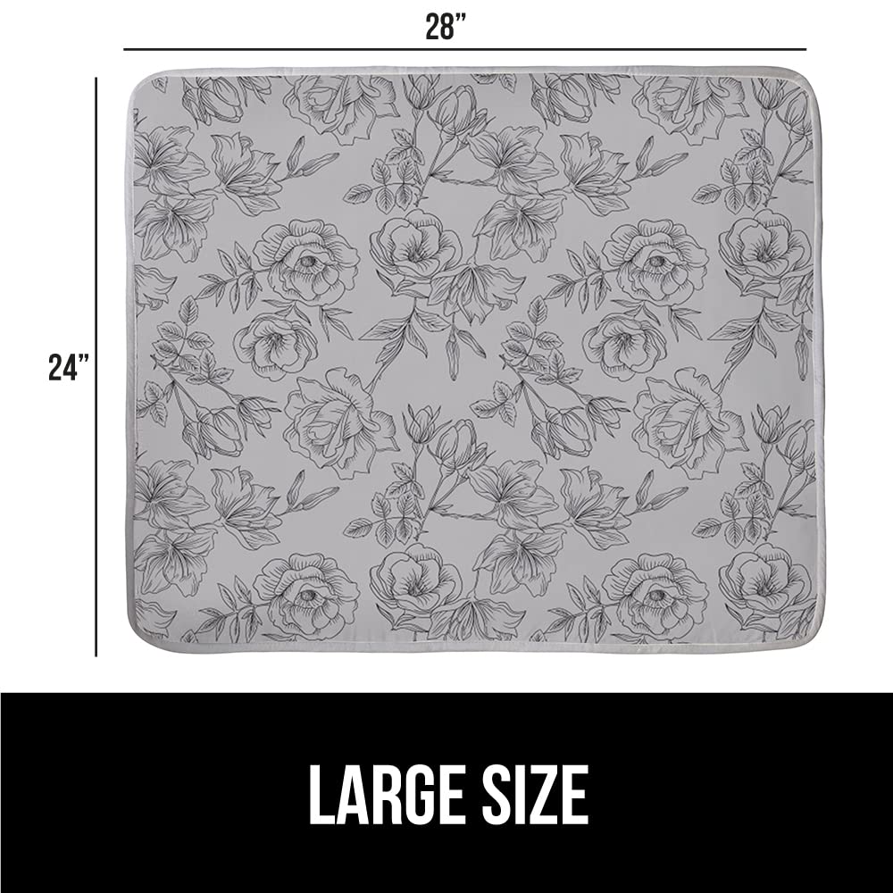 GORILLA GRIP The Original Ironing Board Cover and Pad, Silicone Coating, Thick Scorch Resistant Padding, Heavy Duty Iron Covers Standard Boards, Hook and Loop Fastener Strap, Silver, 15x54
