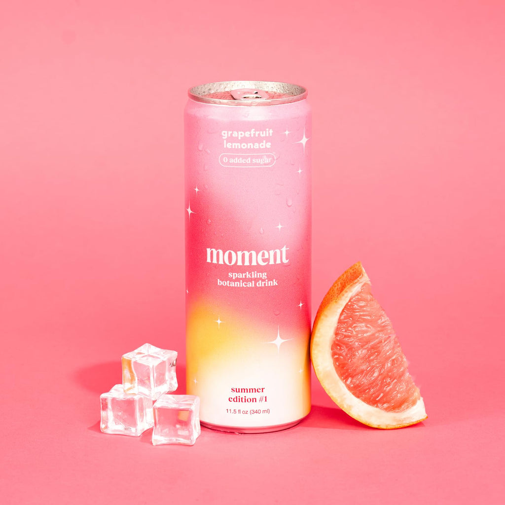 Moment Botanical Soda (Shark Tank) - Calm, Clarity & Relaxation with L-Theanine & Ashwagandha - Non Alcoholic Drinks for Adults - Sparkling Adaptogen Drink - 0 Sugar 0 Caffeine - 12 Pack 11.5 fl oz