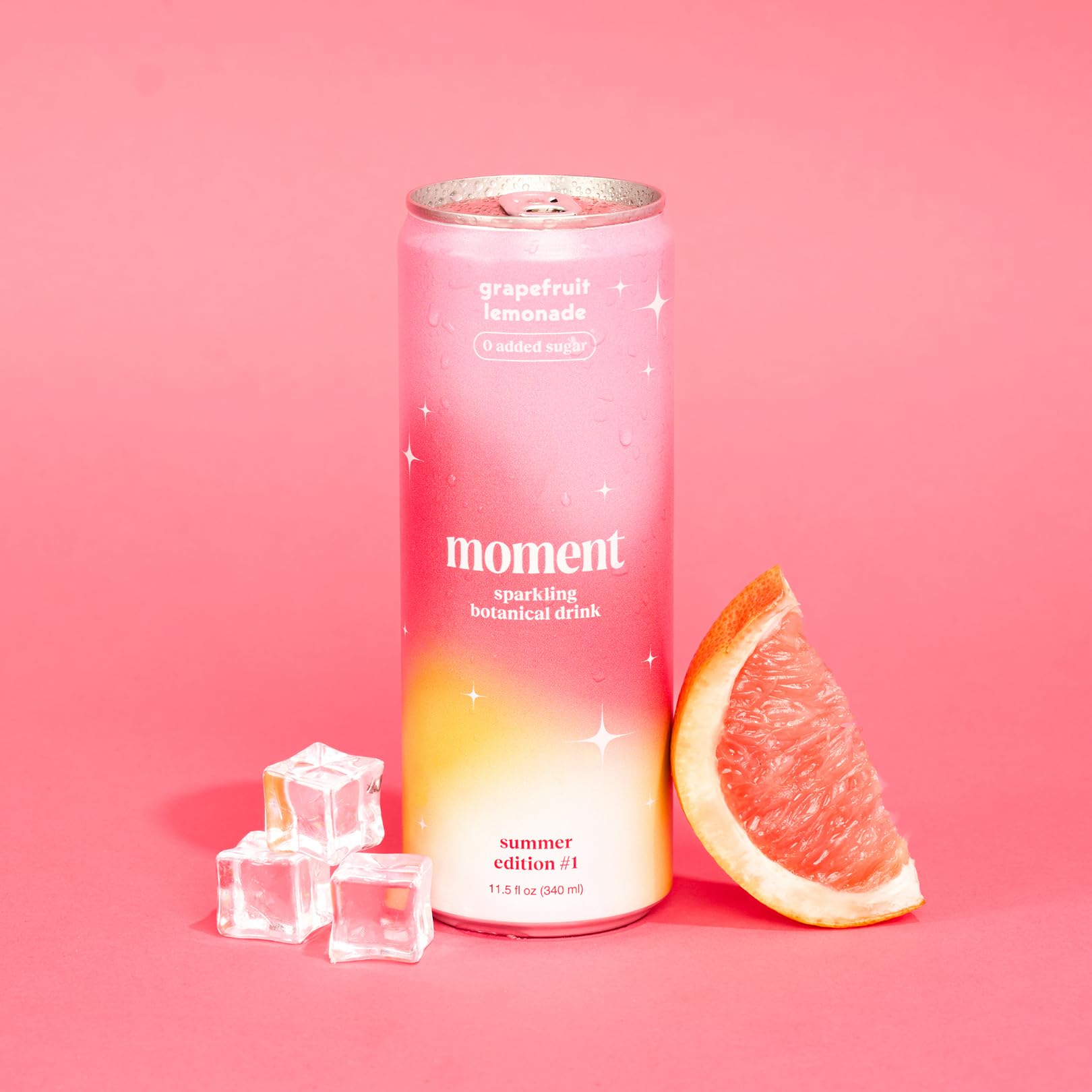 Moment Botanical Soda (Shark Tank) - Calm, Clarity & Relaxation with L-Theanine & Ashwagandha - Non Alcoholic Drinks for Adults - Sparkling Adaptogen Drink - 0 Sugar 0 Caffeine - 12 Pack 11.5 fl oz