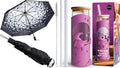 OTOTO NEW! Spookula Vampire Folding, Collapsible, Umbrella, Unique, Goth Accessories, Wicked Brew Glass Cups with Lids and Straws - Halloween