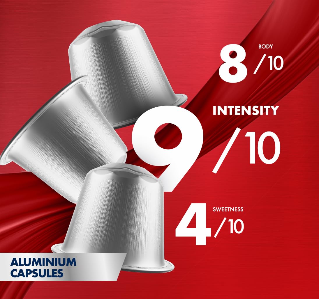 Caffè Borbone Espresso Intenso Aluminum Capsules Compatible with Nespresso Original Machines, Dark Roast, 100 Count