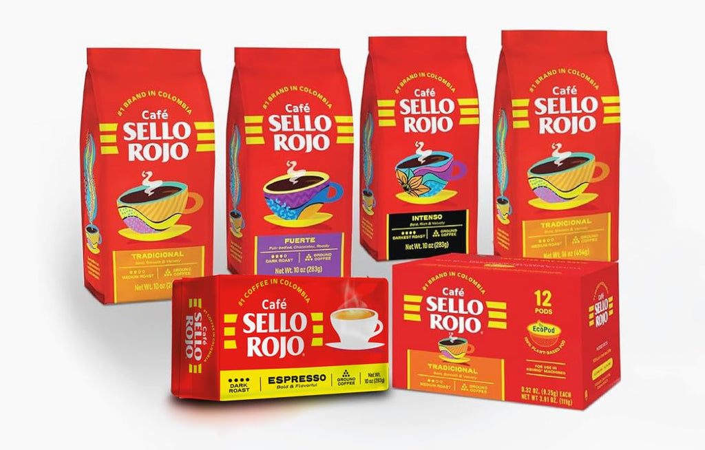 Sello Rojo Espresso Brick, Colombian Ground Coffee, 10 oz