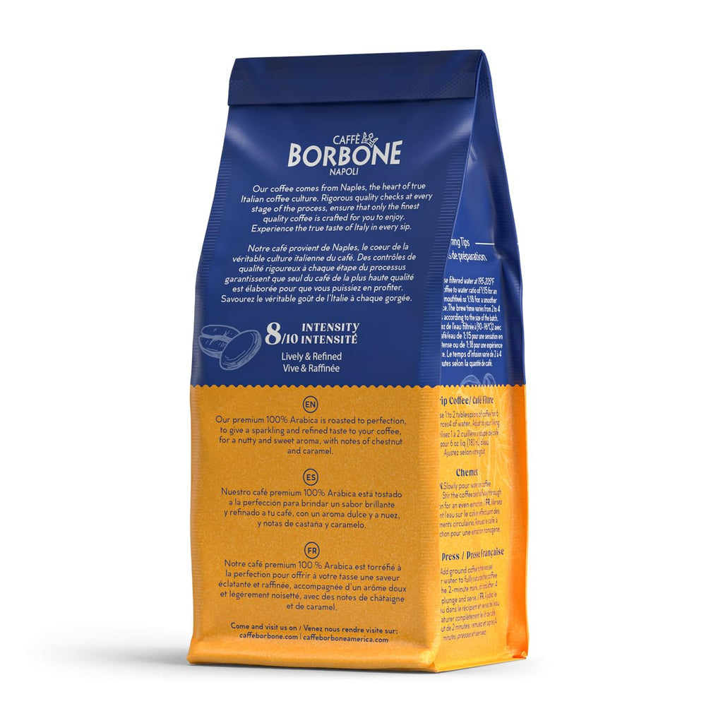 Caffè Borbone Ground Coffee, Crema Classica, Premium Coffee Blend, Full-Bodied, Balanced, Creamy and Smooth Taste, Made in Italy - 8.8 ounce (Pack of 4)