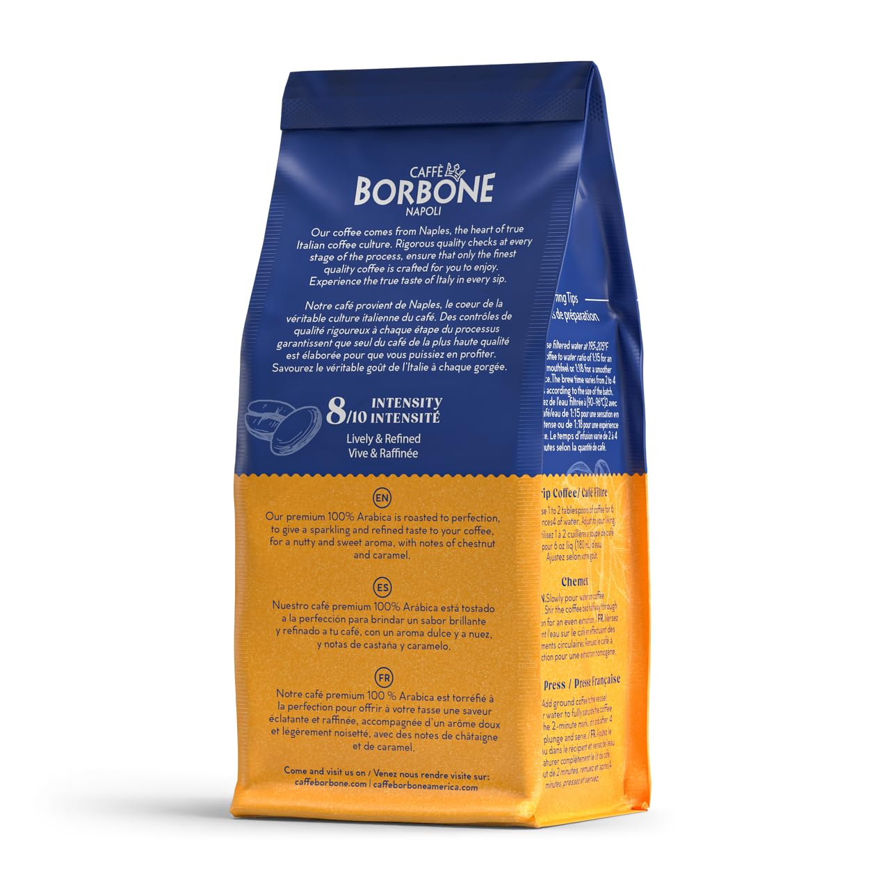 Caffè Borbone Ground Coffee, Crema Classica, Premium Coffee Blend, Full-Bodied, Balanced, Creamy and Smooth Taste, Made in Italy - 8.8 ounce (Pack of 4)