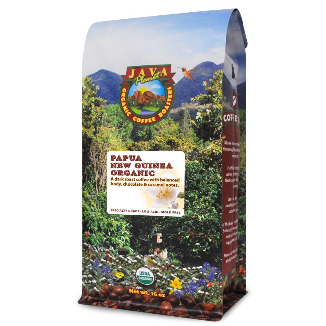 Java Planet Low Acid Organic Espresso Whole Bean Coffee 16oz