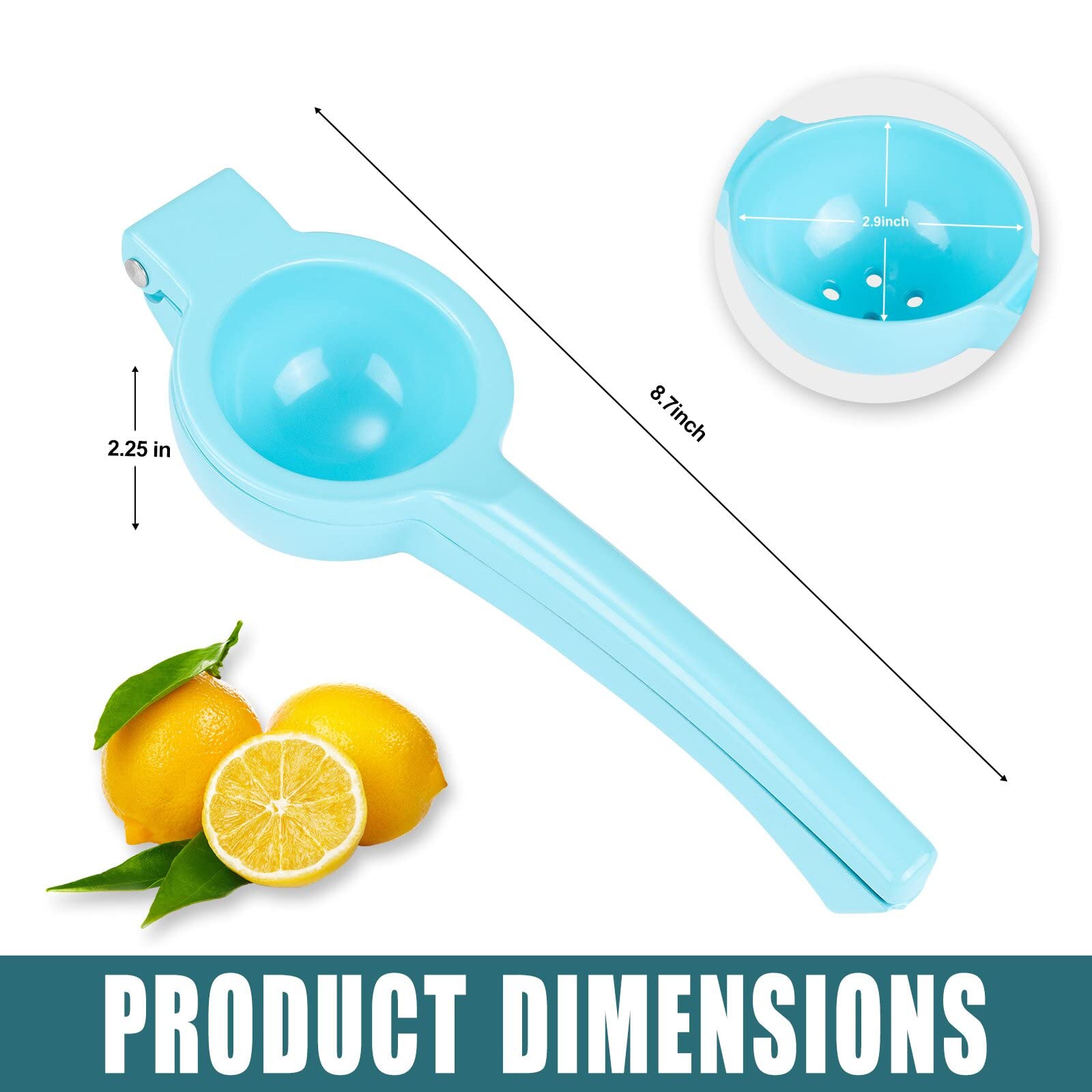 Manual Juicer Citrus Lemon Squeezer, Fruit Juicer Lime Press Metal, Professional Hand Juicer Kitchen Tool(Yellow）