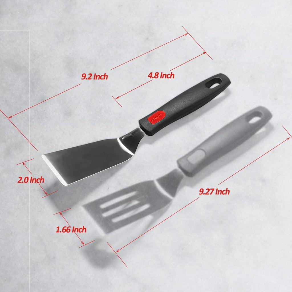 Professional Mini-Brownes Spatula, Stainless Steel Cutter and Serve Turner for Serving, Flipping or Cooking, Ideal for Serving, Tiramisu, Cakes, Lasagna or Cookie, Solid