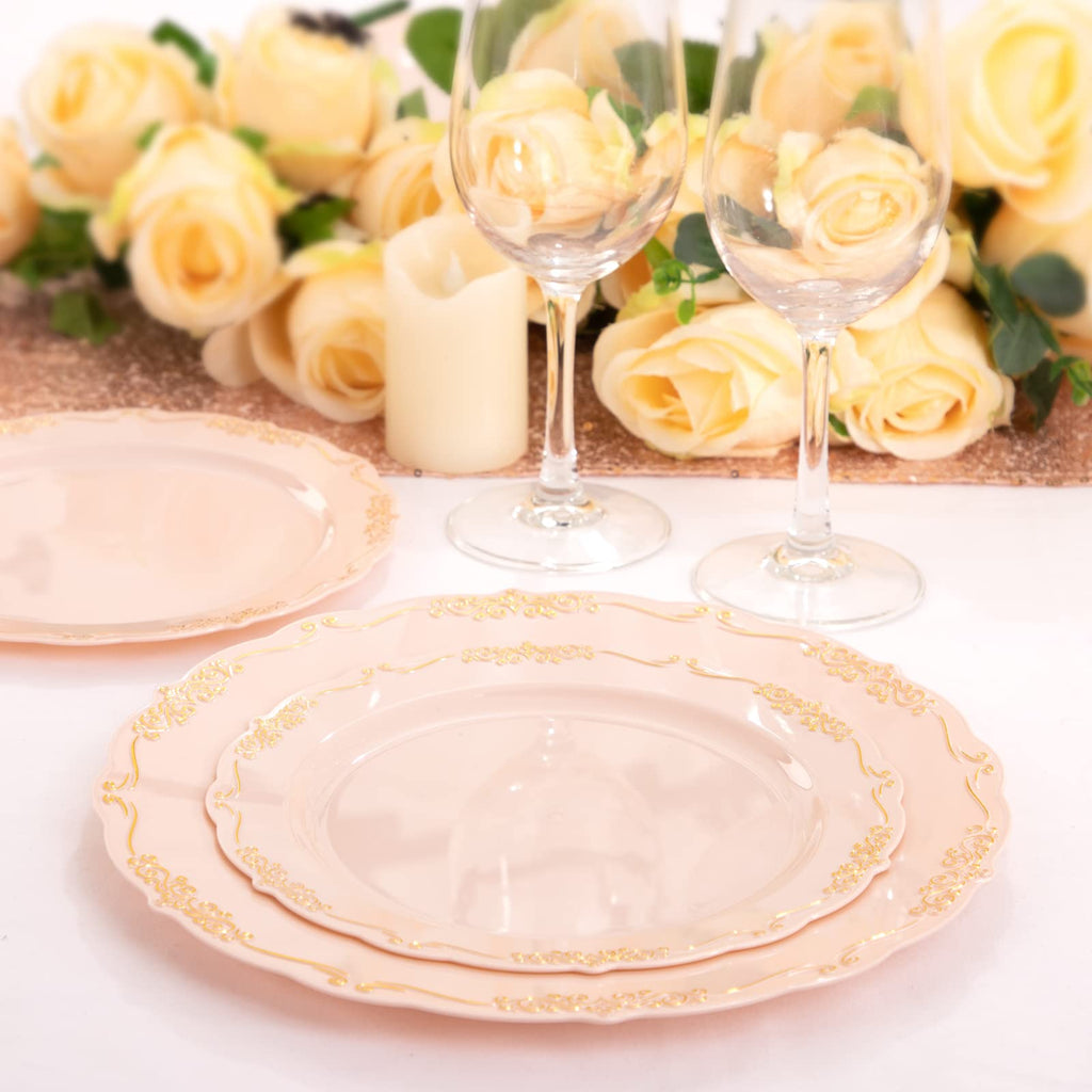 DaYammi 60PCS White Plastic Plates, Heavy Duty White Disposable Plates Premium 10inch Dinner Plates Hard Plastic Plates Disposable for Party Wedding Bridal Shower