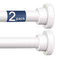 ENJOYBASICS 2 Pack Adjustable Spring Tension Curtain Rods 32 to 66 Inches, Stainless Steel Matte Black Shower Rod No Drilling for Window, Bathroom, Closet, Room Divider, 7/8" Diameter