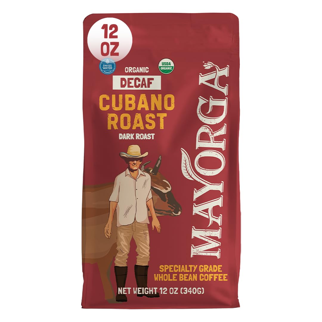 Mayorga Organic Coffee 2lb Cafe Cubano Roast - Dark Roast Whole Bean Specialty Grade Coffee, 100% Arabica, Slow Roasted, Bold and Smooth Flavor with Low Acidity - USDA Organic, Non-GMO, Kosher
