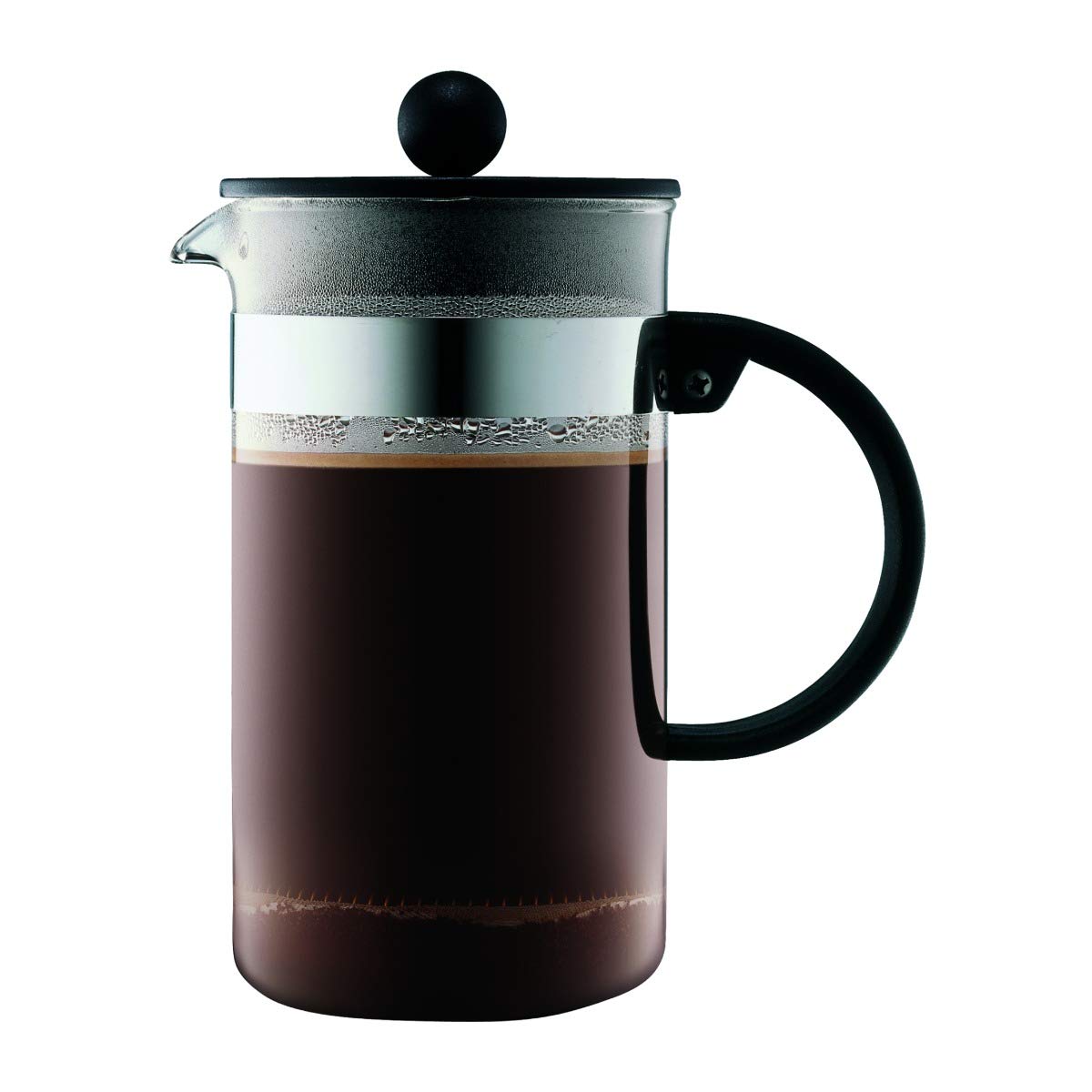 Bodum 34oz Pour Over Coffee Maker, High-Heat Borosilicate Glass with Reusable Stainless Steel Filter and Cork Grip - Made in Portugal